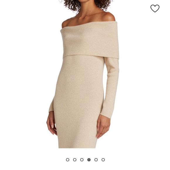 Heritage Sofia Cashmere Elegant Blue Off-Shoulder Dress - Picture 5 of 11